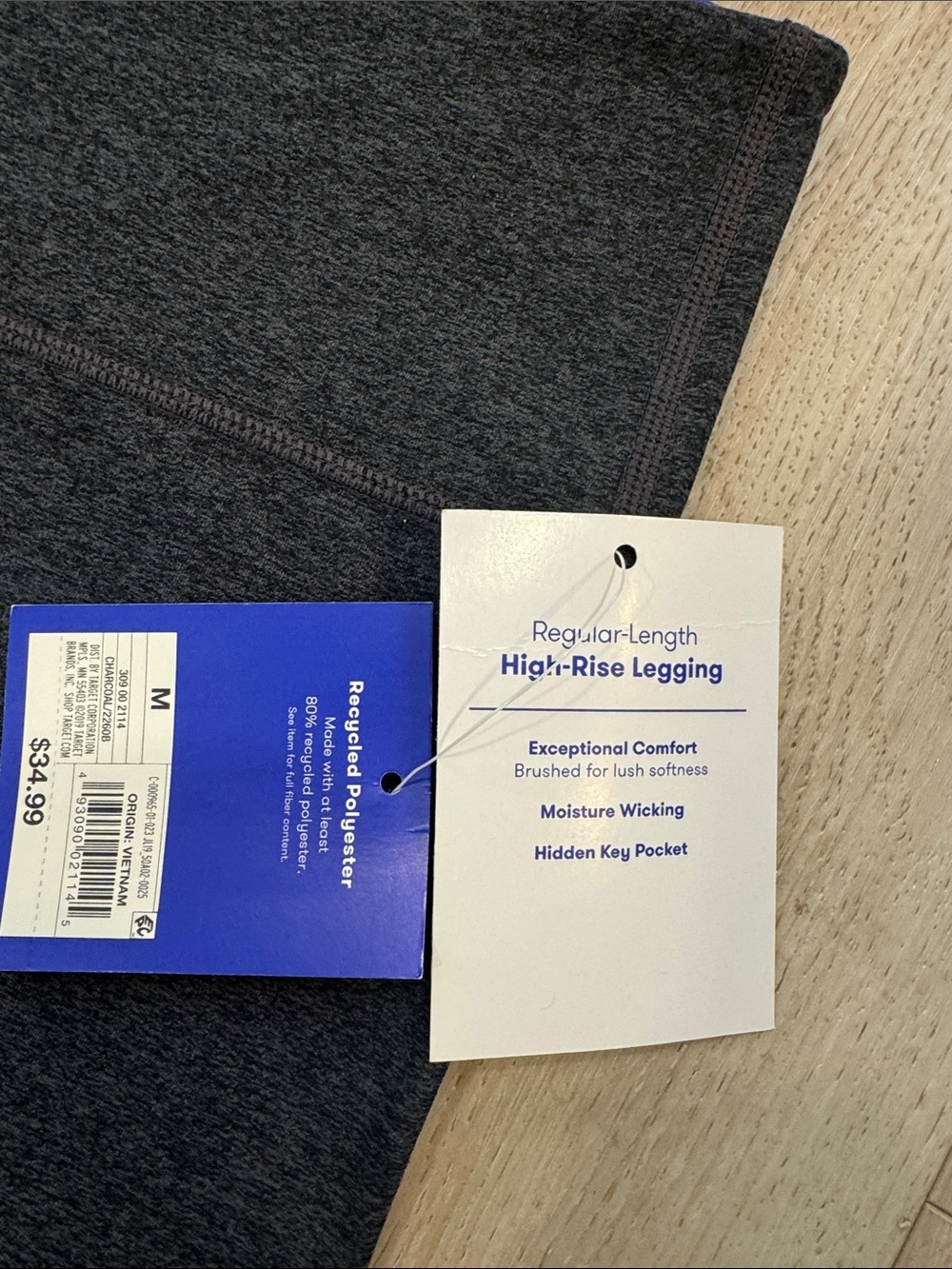 NWT JoyLab Olive Green & Charcoal Two-Pair Legging Set - Picture 2 of 13